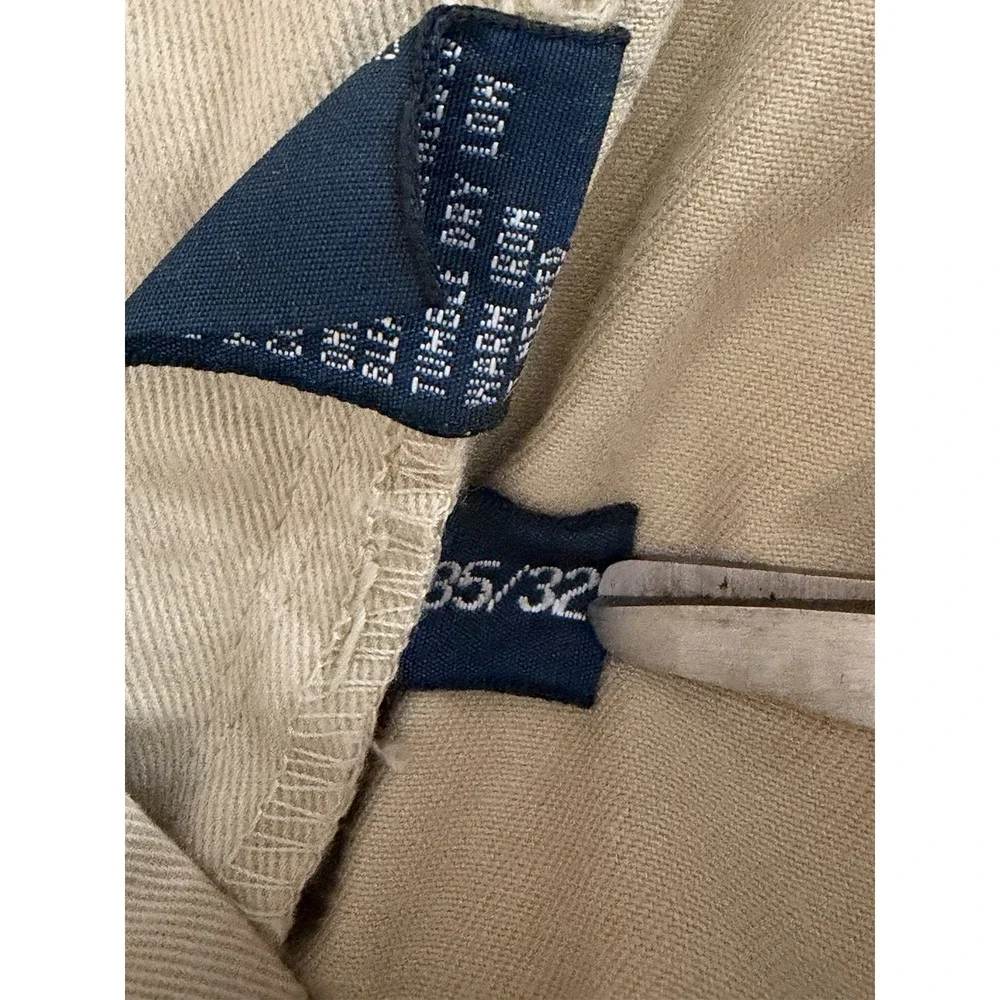 Polo Ralph Lauren Pants Mens Size 35x32 Khaki Chino Casual Cotton Preppy Trouser